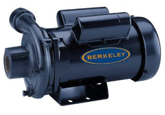 Berkeley - TEFC Motor, 230 Volt, 1 Phase, 2 HP, Cast Iron Straight Pump - 1-1/2 Inch Inlet, 1-1/4 Inch Outlet, 131 Max Head psi, Brass Impeller - Industrial Tool & Supply