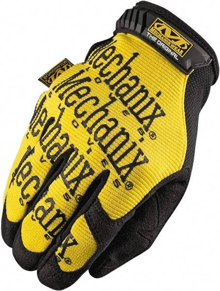 Mechanix Wear - Size XL (11) Synthetic Leather General Protection Work Gloves - For Mechanic's & Lifting, Uncoated, Hook & Loop Cuff, Full Fingered, Yellow, Paired - Industrial Tool & Supply