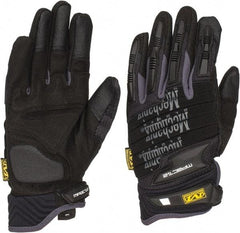 Mechanix Wear - Size L (10) Synthetic Leather/Spandex/Lycra/TPR Anti-Vibration/Impact Protection Work Gloves - For Mechanic's & Lifting, Uncoated, Hook & Loop Cuff, Full Fingered, Black, Paired - Industrial Tool & Supply