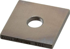 Mitutoyo - 0.104" Square Steel Gage Block - Accuracy Grade 0, Includes Certificate of Inspection - Industrial Tool & Supply