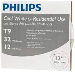 Philips - 32 Watt Fluorescent Tubular 4 Pin Lamp - 4,100°K Color Temp, 1,800 Lumens, T9, 12,000 hr Avg Life - Industrial Tool & Supply