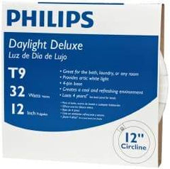 Philips - 32 Watt Fluorescent Tubular 4 Pin Lamp - 6,500°K Color Temp, 1,570 Lumens, T9, 12,000 hr Avg Life - Industrial Tool & Supply