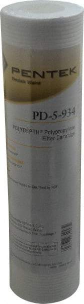 Pentair - 2-1/2" OD, 5µ, Polypropylene Thermal Bonded Cartridge Filter - 9.88" Long, Reduces Sediments - Industrial Tool & Supply