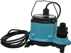 Little Giant Pumps - 1/3 hp, 115 Amp Rating, 115 Volts, Manual Operation, Dewatering Pump - Cast Iron Housing - Industrial Tool & Supply