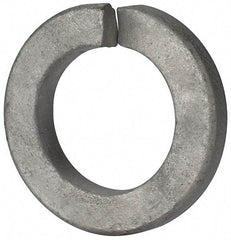 Value Collection - 1", 1.023" ID, 1/4" Thick Split Lock Washer - Grade 2 Spring Steel, Hot Dipped Galvanized Finish, 1.023" Min ID, 1.044" Max ID, 1.667" Max OD - Industrial Tool & Supply