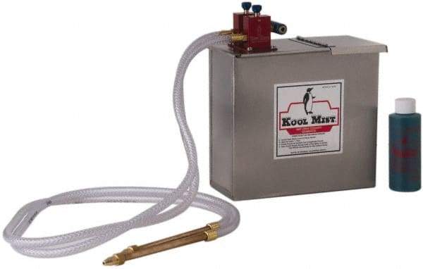 Kool Mist - 2 Outlet, 1 Gal Tank Capacity, Stainless Steel Tank Mist Coolant System - 4' Coolant Line Length, 6" Hose Length, 5/16" Nozzle Diam - Industrial Tool & Supply