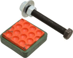 Made in USA - 1/2-13 Bolt Thread, 2" Wide Stud Mount Leveling Pad & Mount - 500 Max Lb Capacity - Industrial Tool & Supply