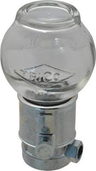 Trico - 1 Outlet, Glass Bowl, 8 Ounce Constant-Level Oil Reservoir - 1/4 NPT Outlet, 3-3/16" Diam x 6-11/16" High - Industrial Tool & Supply