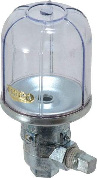 Trico - 1 Outlet, Plastic Bowl, 4 Ounce Constant-Level Oil Reservoir - 1/4 NPT Outlet, 2-5/16" Diam x 5-1/16" High - Industrial Tool & Supply