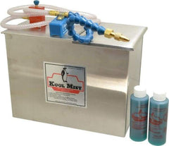 Kool Mist - 1 Outlet, 3 Gal Tank Capacity, Stainless Steel Tank Mist Coolant System - 4' Coolant Line Length, 12" Hose Length, 5/16" Nozzle Diam - Industrial Tool & Supply