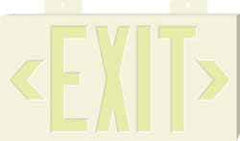 NMC - Exit, Plastic Exit Sign - 15-1/4" Wide x 8-1/4" High, Glow-in-the-Dark - Industrial Tool & Supply