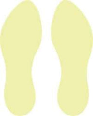 NMC - Foot Prints (Graphic), Pressure Sensitive Vinyl Exit Sign - 6" Wide x 10" High, Glow-in-the-Dark - Industrial Tool & Supply