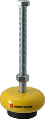 Gibraltar - 500 Lb Capacity, 1/2-13 Thread, Zinc Stud, Machine Socket Mount Leveling Mount - 6" Stud Length, 3" Base Diam, Elastomer Pad - Industrial Tool & Supply