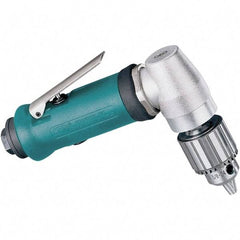 Dynabrade - 1/4" Keyed Chuck - Right Angle Handle, 12,000 RPM, 0.4 hp, 90 psi - Industrial Tool & Supply