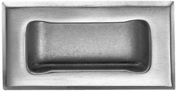 Made in USA - 4.75" Overall Width x 2.44" Overall Height, 0.62" Recess Depth, Zinc Recessed Pull - Steel, 1.56" Recess Height, 3.45" Recess Width, 4" Center to Center - Industrial Tool & Supply