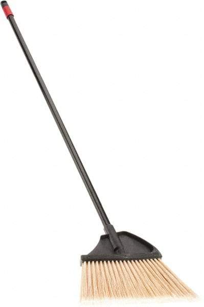 O-Cedar - 11" Wide, Yellow Polypropylene Bristles, Metal Handle, Angled Broom - Flagged, Water Resistant - Industrial Tool & Supply