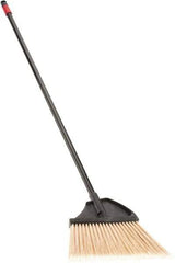 O-Cedar - 11" Wide, Yellow Polypropylene Bristles, Metal Handle, Angled Broom - Flagged, Water Resistant - Industrial Tool & Supply