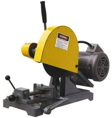 Kalamazoo - 10" Blade Diam, 5/8" Arbor Hole, Straight Chop & Cutoff Saw - 3 Phase, 3,450 RPM, 3 hp, 220/440 Volts, 1-1/2" in Solids at 90°, 2-1/2" in Pipe at 90° - Industrial Tool & Supply