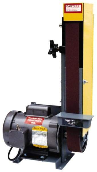 Kalamazoo - 48 Inch Long x 2 Inch Wide Horizontal and Vertical Belt Sanding Machine - 4,500 Ft./min Belt Speed, 1/2 Hp, Single Phase - Industrial Tool & Supply