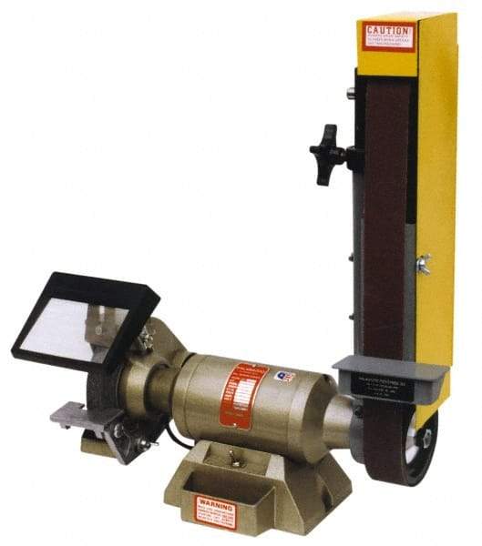 Kalamazoo - 48 Inch Long x 2 Inch Wide Belt, 7 Inch Diameter, Horizontal and Vertical Combination Sanding Machine - 3,450 Ft./min Belt Speed, 1/2 HP, Single Phase, 5/8" Arbor - Industrial Tool & Supply