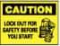 NMC - "Caution - Lock Out for Safety Before You Start", 10" Long x 14" Wide, Rigid Plastic Safety Sign - Rectangle, 0.05" Thick, Use for Accident Prevention - Industrial Tool & Supply