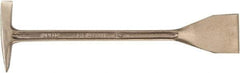 Ampco - Stiff Aluminum Straight Scraper - 5.38" Blade Width x 17-3/4" Blade Length, 3/4" Long Handle - Industrial Tool & Supply