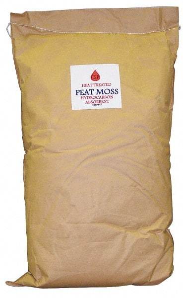 Made in USA - 25 Lb Bag Heat-Treated Peat Moss Granular Sorbent - Universal Use - Industrial Tool & Supply