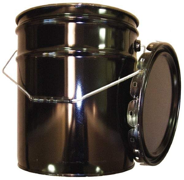 Made in USA - 5 Gallon Capacity, Crimped Lid, Drum Pail - Steel, UN 1H2/X70.8/S/01/USA/+AA1175 Listing - Industrial Tool & Supply