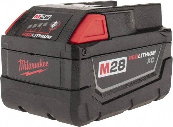 Milwaukee Tool - 28 Volt Lithium-Ion Power Tool Battery - 3 Ahr Capacity, 1 hr Charge Time, Series M28 - Industrial Tool & Supply