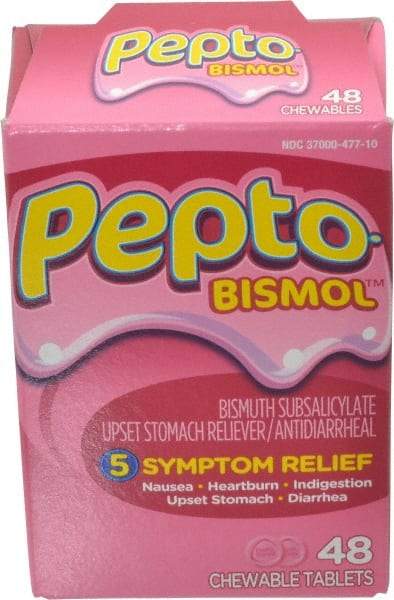 Medique - Pepto Bismol Tablets - Antacids & Stomach Relief - Industrial Tool & Supply