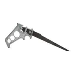 Stanley - Steel Blade Keyhole Saw - Cast Aluminum Handle, Pistol Grip, 8" OAL - Industrial Tool & Supply