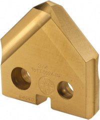 Allied Machine and Engineering - 3/4" Diam x 5/32" Thick, Seat Code 1, 90° Included Angle Spade Drill Insert - TiN Coated, Cobalt, Series T-A - Industrial Tool & Supply