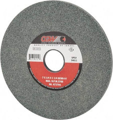 Camel Grinding Wheels - 7" Diam x 1-1/4" Hole x 1/4" Thick, I Hardness, 60 Grit Surface Grinding Wheel - Silicon Carbide, Type 1, Medium Grade, 3,760 Max RPM, Vitrified Bond, No Recess - Industrial Tool & Supply