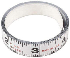 Starrett - Adhesive Tape Measures Length (Feet): 12.00 Length (Meters): 3.66 - Industrial Tool & Supply
