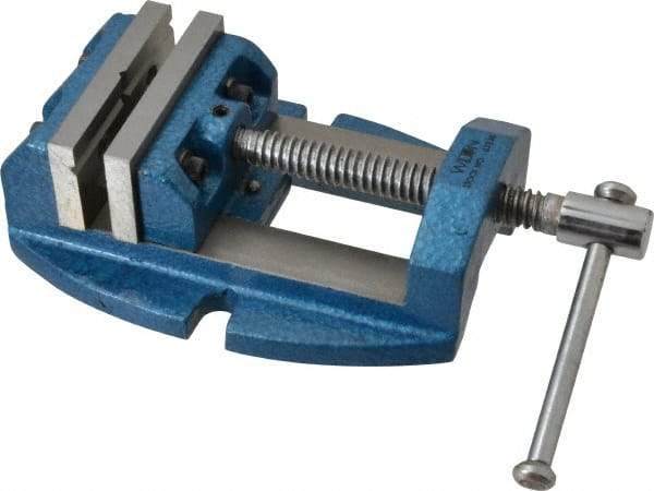 Wilton - 2-3/4" Jaw Opening Capacity x 1-7/8" Throat Depth, Horizontal Drill Press Vise - 3" Wide x 1-7/8" High Jaw, Stationary Base, Standard Speed, 8-1/2" OAL x 3.2" Overall Height, Cast Iron - Industrial Tool & Supply