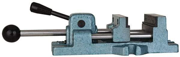 Wilton - 8-3/16" Jaw Opening Capacity x 2" Throat Depth, Horizontal Drill Press Vise - 8" Wide x 2" High Jaw, Stationary Base, Standard Speed, 21.1" OAL x 7.2" Overall Height, Cast Iron - Industrial Tool & Supply