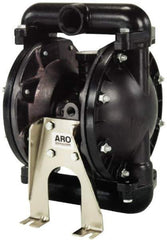 ARO/Ingersoll-Rand - 1" NPT, Metallic, Air Operated Diaphragm Pump - Santoprene Diaphragm, Stainless Steel Housing - Industrial Tool & Supply