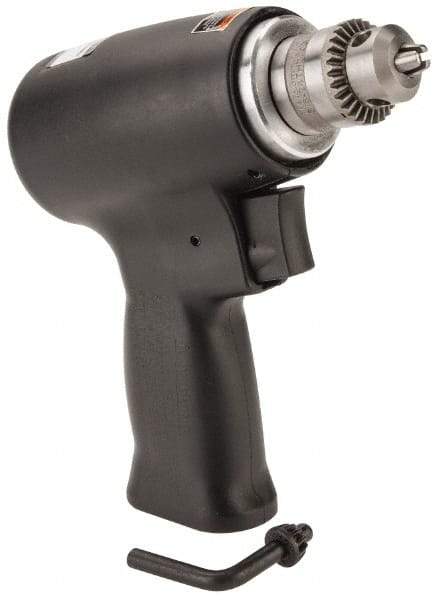 Florida Pneumatic - 1/4" Keyed Chuck - Pistol Grip Handle, 20,000 RPM, 4 CFM, 0.3333 hp, 60-90 psi - Industrial Tool & Supply