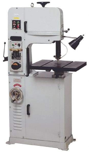 Vectrax - 24 Inch Throat Capacity, Variable Speed Pulley Vertical Bandsaw - 25 to 456 m/min, 2 HP, Three Phase - Industrial Tool & Supply