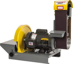 Kalamazoo - 36 Inch Long x 4 Inch Wide Belt, 10 Inch Diameter, Horizontal and Vertical Combination Sanding Machine - 1/2 HP, Single Phase - Industrial Tool & Supply