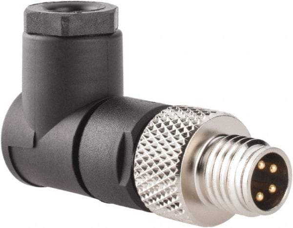 Brad Harrison - 4 Amp, Male 90° Field Attachable Connector Sensor and Receptacle - 60 VAC, 75 VDC, IP67 Ingress Rating - Industrial Tool & Supply