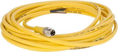Brad Harrison - 4 Amp, M8 Male Straight to Pigtail Cordset Sensor and Receptacle - 60 VAC, 75 VDC, 4m Cable Length, IP68 Ingress Rating - Industrial Tool & Supply