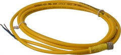 Brad Harrison - 4 Amp, M8 Female Straight to Pigtail Cordset Sensor and Receptacle - 60 VAC, 75 VDC, 2m Cable Length, IP68 Ingress Rating - Industrial Tool & Supply