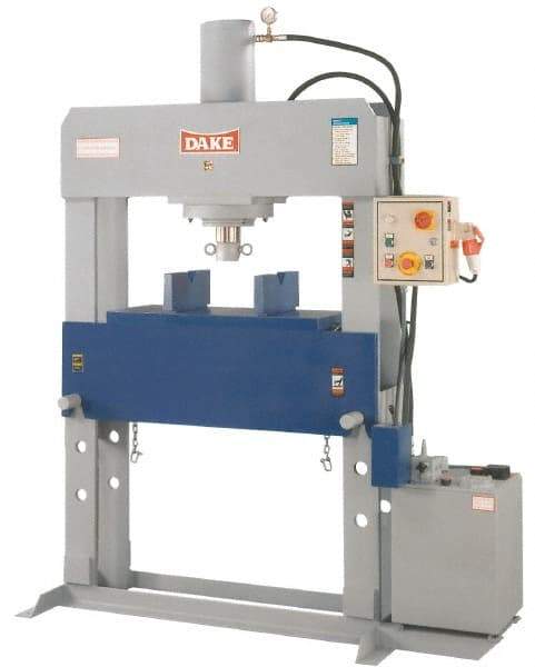 Dake - 40 Ton Hydraulic Shop Press - 19 Inch Stroke, 2 HP, 3 Phase - Industrial Tool & Supply