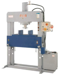 Dake - 40 Ton Hydraulic Shop Press - 19 Inch Stroke, 2 HP, 3 Phase - Industrial Tool & Supply