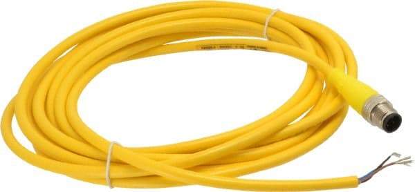 Brad Harrison - Male Straight Cordset Sensor and Receptacle - 250 VAC/VDC, 4m Cable Length, IP68 Ingress Rating - Industrial Tool & Supply