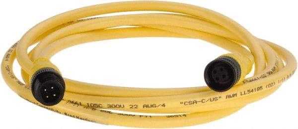 Brad Harrison - Female to Male Cordset Sensor and Receptacle - 250 VAC/VDC, 6 Ft. Long Cable, IP68 Ingress Rating - Industrial Tool & Supply