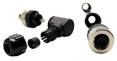 Brad Harrison - 4 Amp, Female Straight Field Attachable Connector Sensor and Receptacle - 30 VAC, 36 VDC, IP67 Ingress Rating - Industrial Tool & Supply