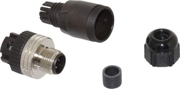 Brad Harrison - 4 Amp, Male Straight Field Attachable Connector Sensor and Receptacle - 250 VAC, 300 VDC, IP67 Ingress Rating - Industrial Tool & Supply