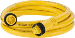 Brad Harrison - 8 Amp, Female Straight, Male Straight Cordset Sensor and Receptacle - 600 Volt, 1.83m Cable Length, IP67 Ingress Rating - Industrial Tool & Supply